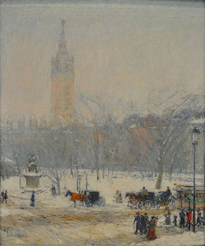 Snowstorm, Madison Square by Childe Hassam
